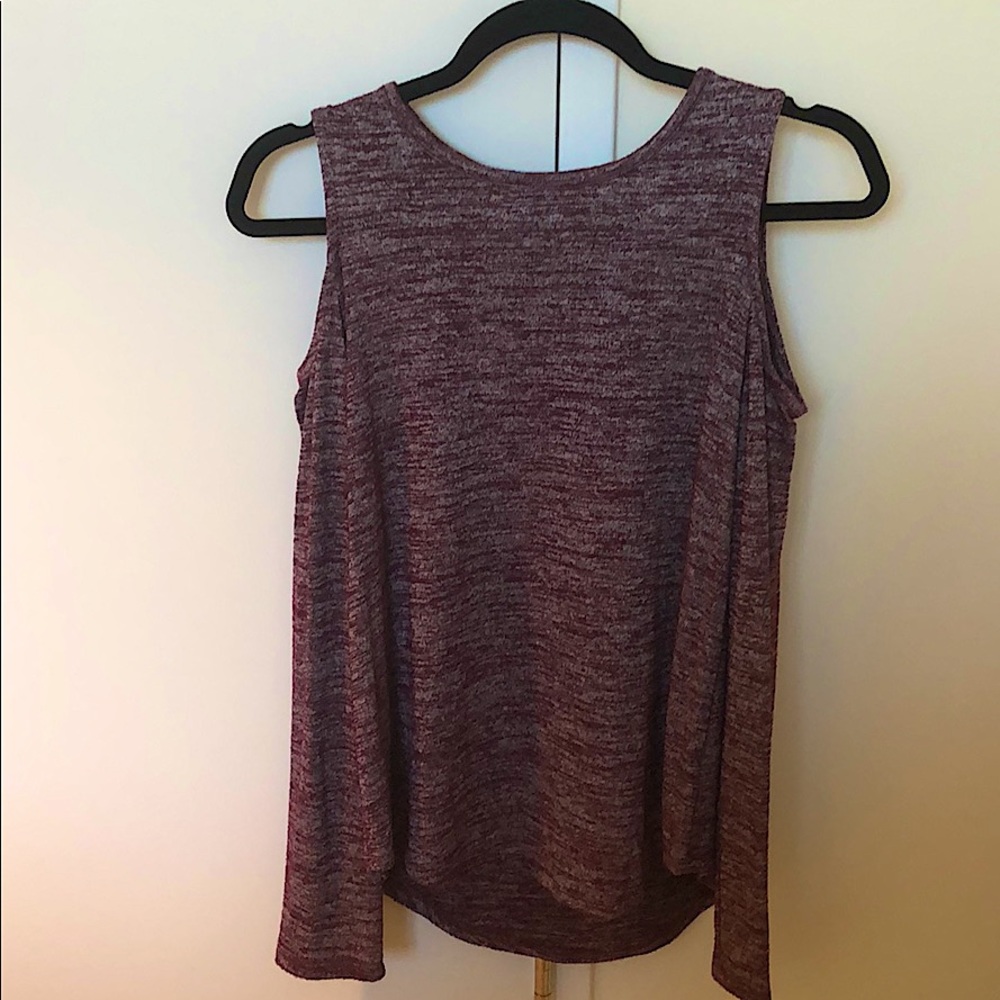 Cold shoulder sweater